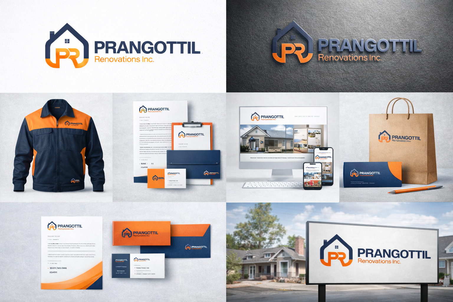 Prangottil  Renovations Inc  – logo and flyer